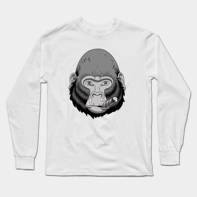 SMILING GORILLA Long Sleeve T-Shirt by pnoid